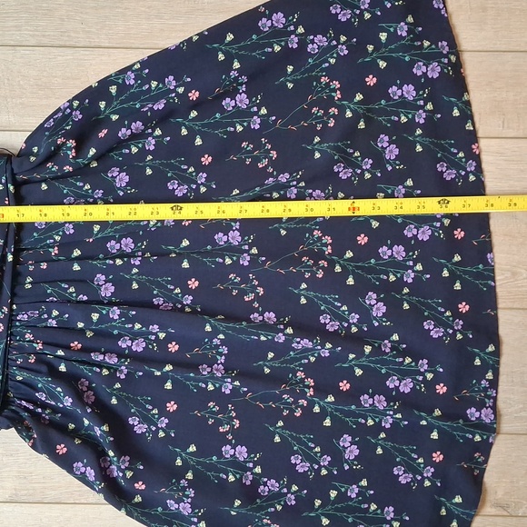 Tristan Knee Length Floral Navy Dress Size 1 - Picture 7 of 7